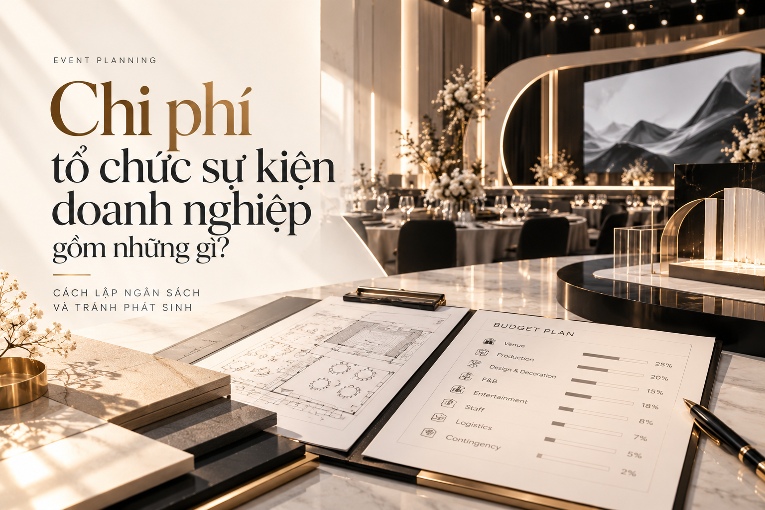 Chi phí tổ chức sự kiện doanh nghiệp: Cách lập ngân sách hiệu quả